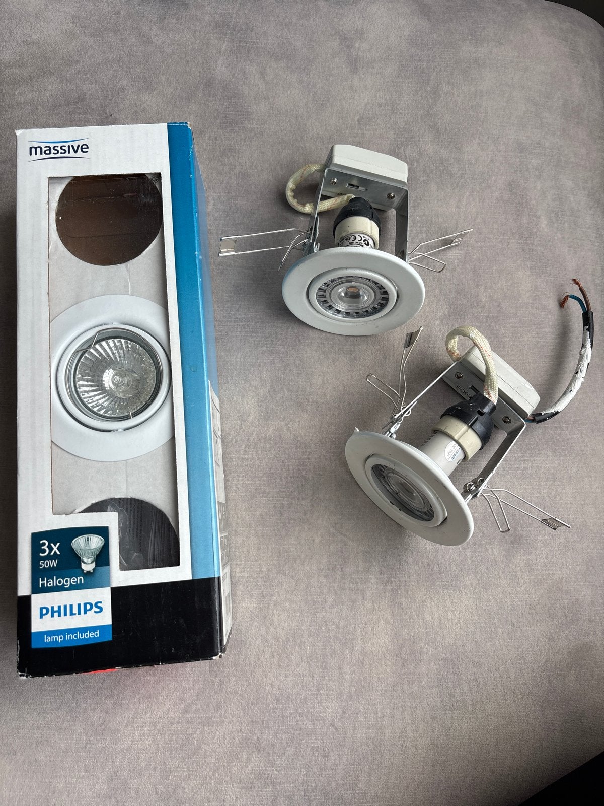 Philips Plafondspots - 1 nieuw, 2 gebruikt (GU10), Halogeen, Gebruikt, GU10, Ophalen of Verzenden