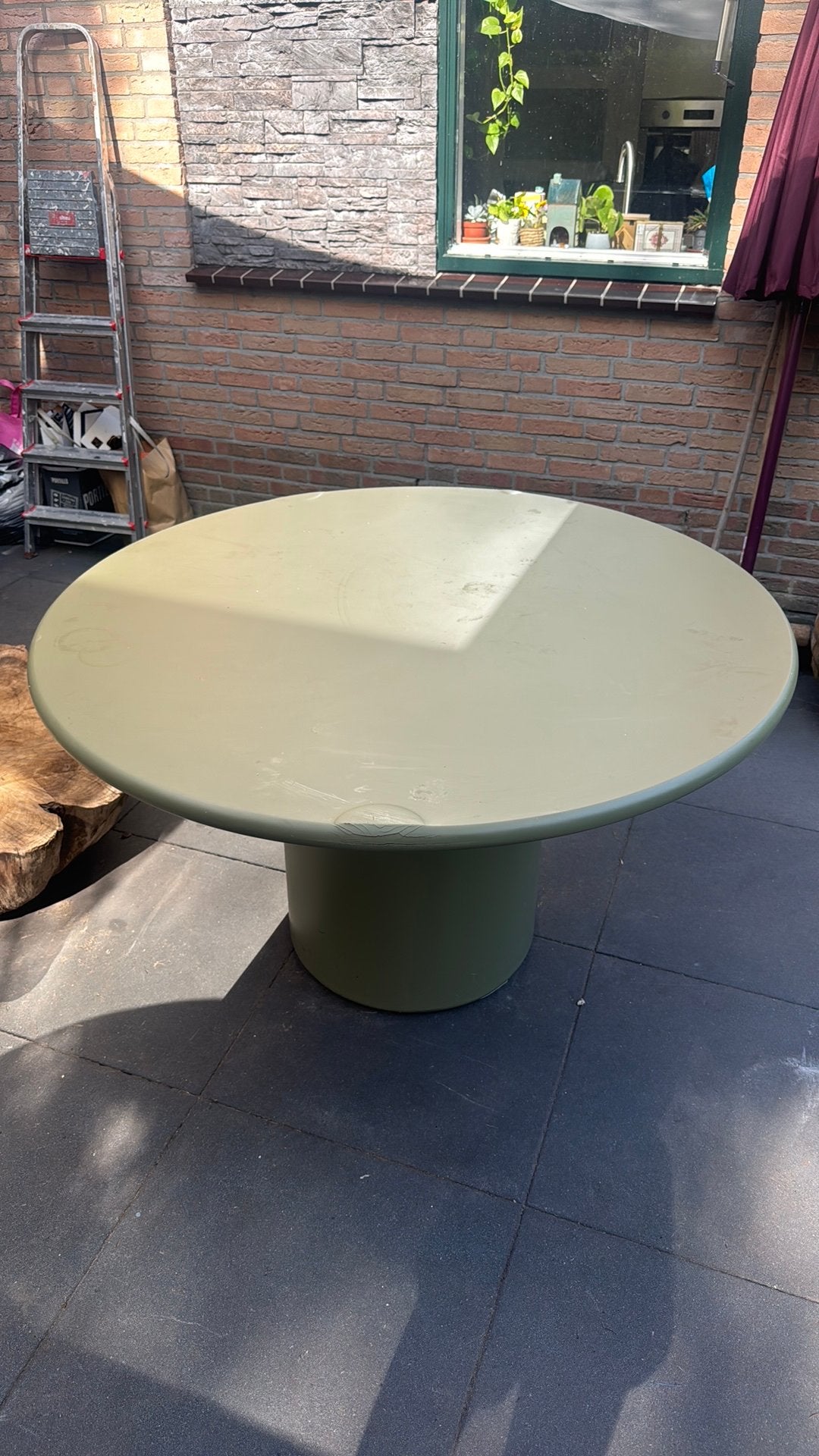 Woood tafel, Tuin en Terras, Ophalen of Verzenden, Zo goed als nieuw, Rechthoekig, Hout