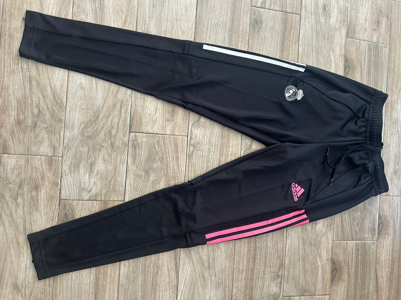 Adidas trainingsbroek zwart/roze - dames/meisjes XS, Ophalen of Verzenden, Gedragen, Maat 34 (XS) of kleiner, Zwart