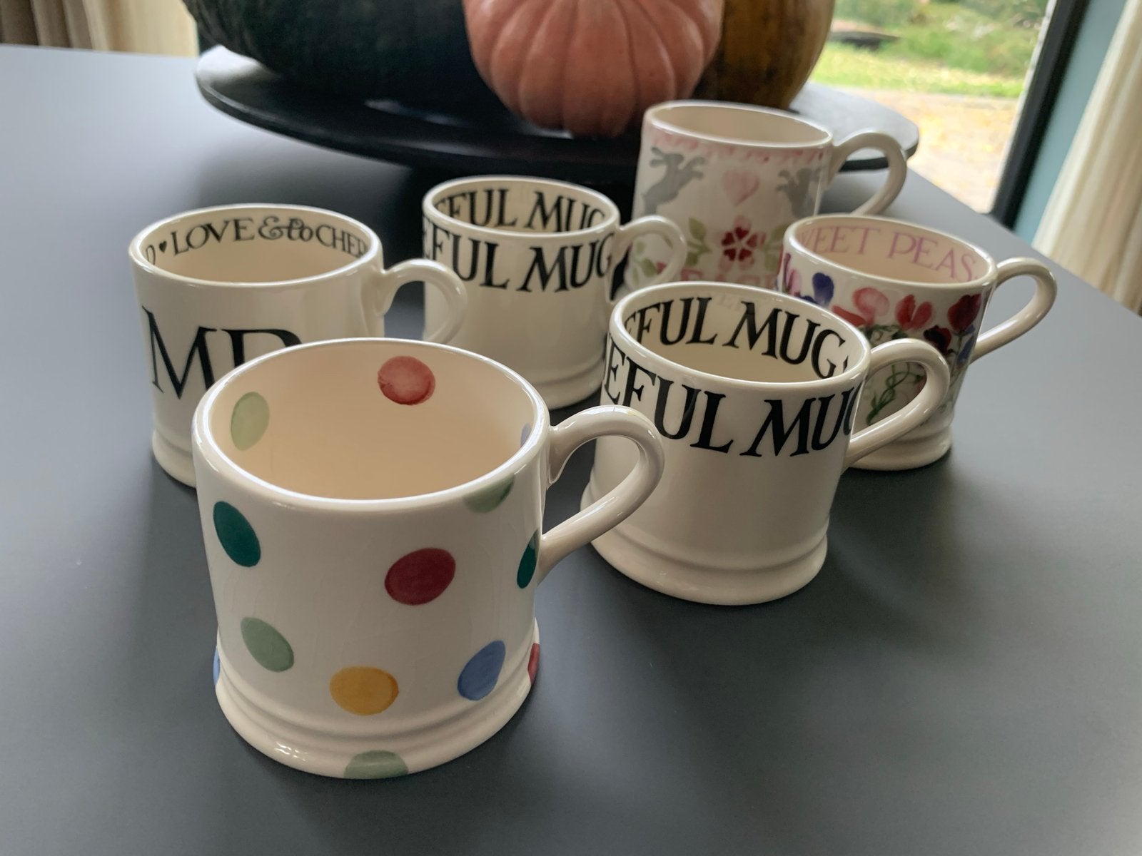 5 Emma Bridgewater mokken: 5 baby mugs, 1 half pint mug, Gebruikt, Keramiek, Emma Bridgewater, Overige stijlen