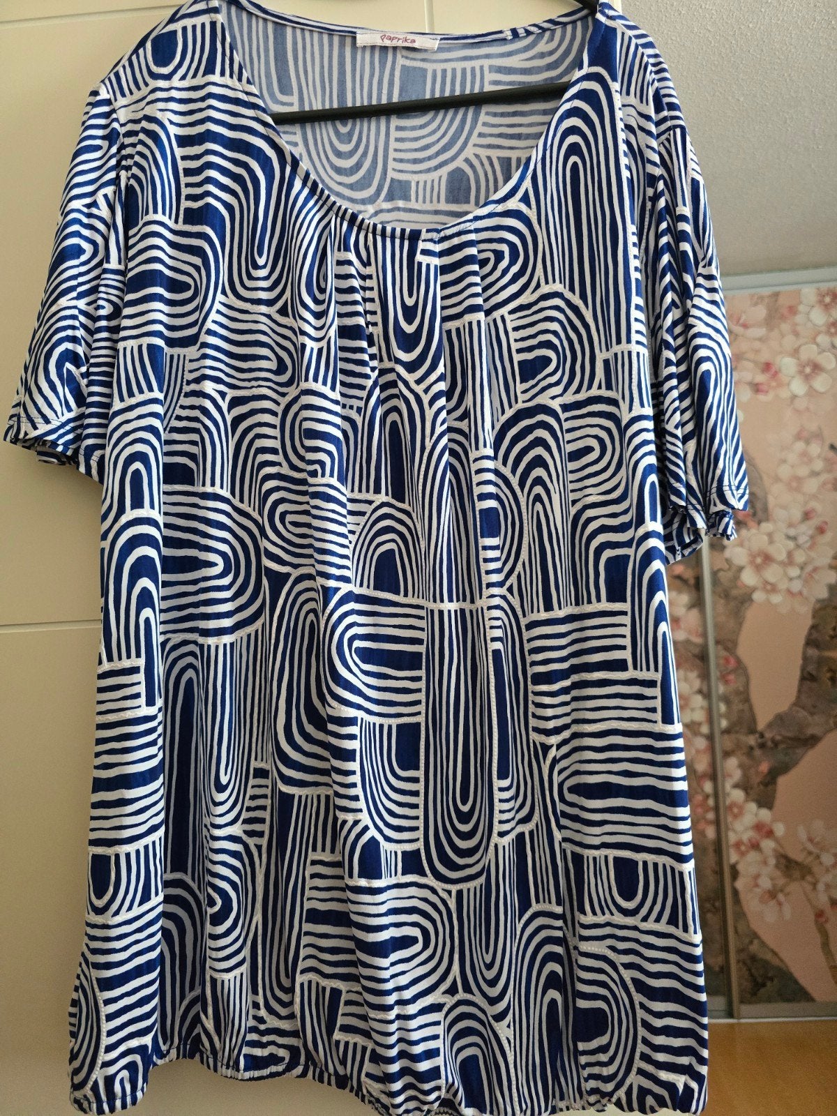 Paprika top, maat 46/L, blauw/wit, 1x gedragen, Paprika, Ophalen of Verzenden, Zo goed als nieuw, Shirt of Top