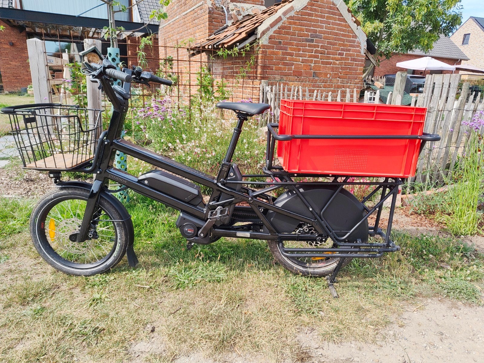 Moustache Lundi 20 Elektrische longtail - Zo goed als nieuw, Goederen, Elektrisch, Zo goed als nieuw, Schijfrem