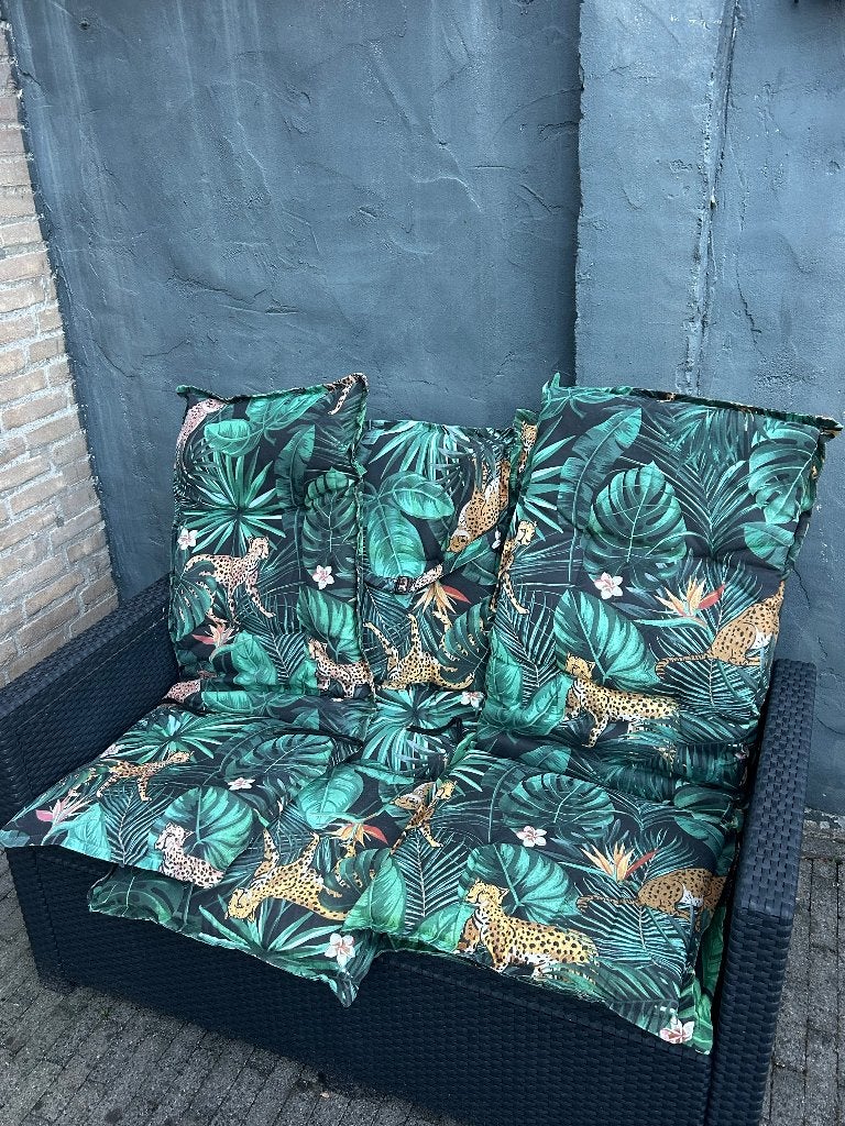 Tuinstoelkussen jungle 4 stuks, Ophalen, Gebruikt