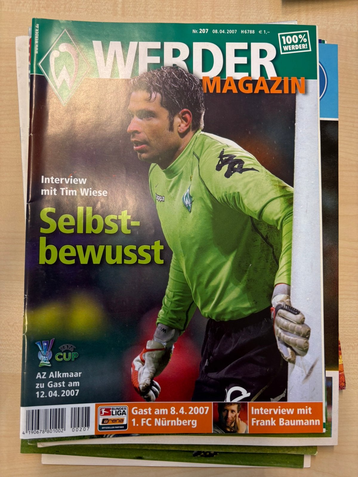 Werder Bremen - AZ programmaboekje, Verzamelen, Ophalen of Verzenden, Zo goed als nieuw, AZ, Boek of Tijdschrift