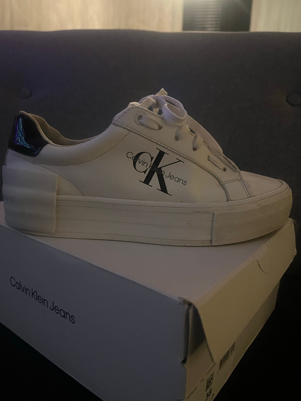 Calvin Klein Jeans sneakers maat 38, Ophalen of Verzenden, Gedragen, Wit, Sneakers of Gympen