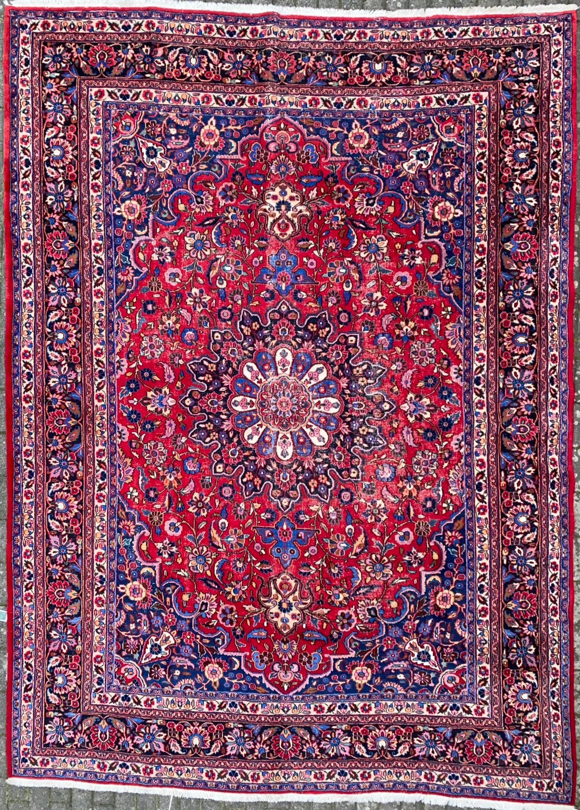 Perzisch Tapijt Keshan 370 x 270 cm, Ophalen of Verzenden, Zo goed als nieuw, 200 cm of meer, Handgeknoopt Perzisch Tapijt
