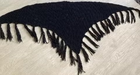 Pashima zwarte sjaal, Kleding | Dames, Mutsen, Sjaals en Handschoenen, Ophalen of Verzenden, Gedragen, Maat 46/48 (XL) of groter