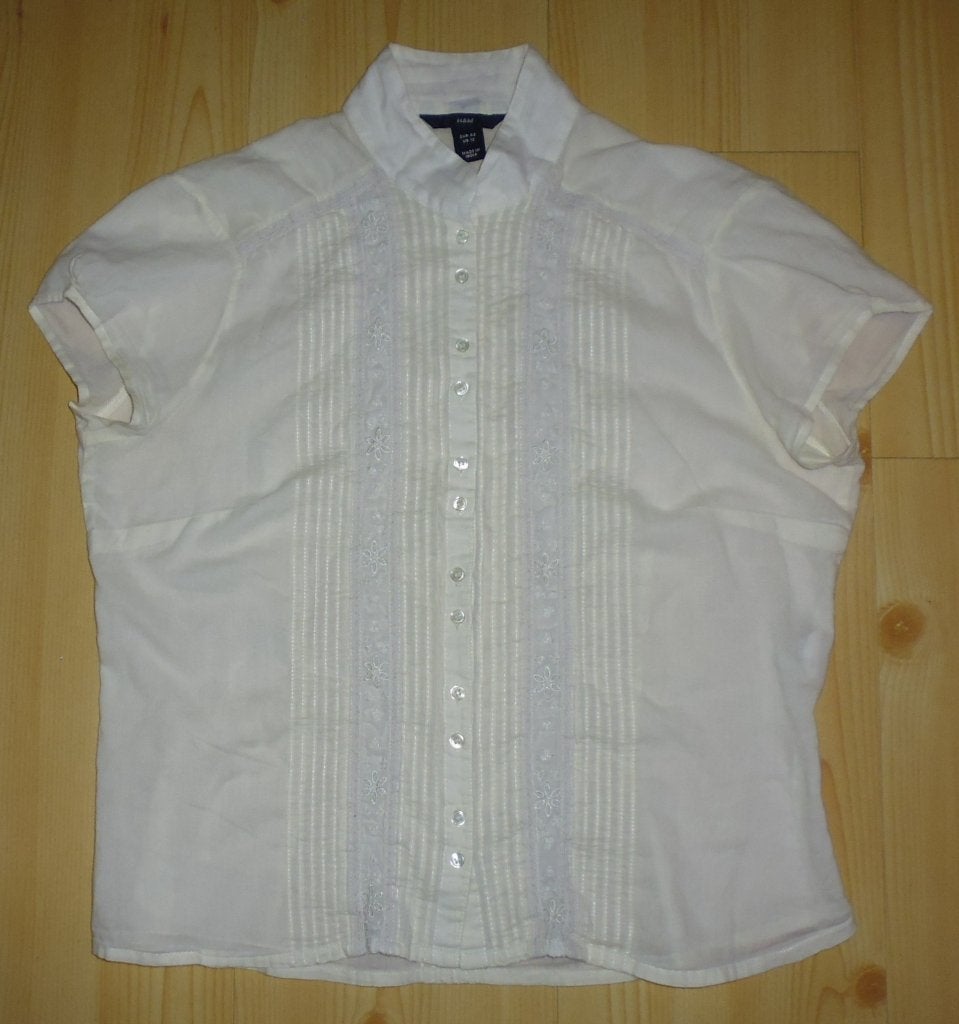 H&M zachtgele getailleerde dunne blouse maat 40/42 met, Maat 38/40 (M), Geel, Ophalen of Verzenden, H& M
