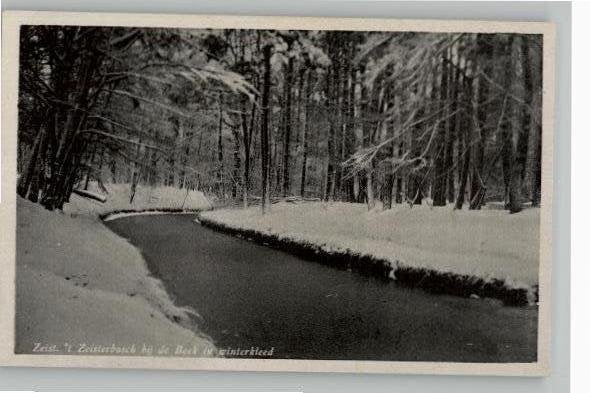 Zeist 't Zeisterbosch De Beek in Winterkleed uitg JW Kraal, Ophalen of Verzenden, 1920 tot 1940, Ongelopen, Utrecht