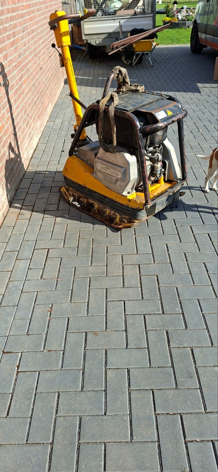 Wacker trilplaat 6055, Ophalen, Graafmachine