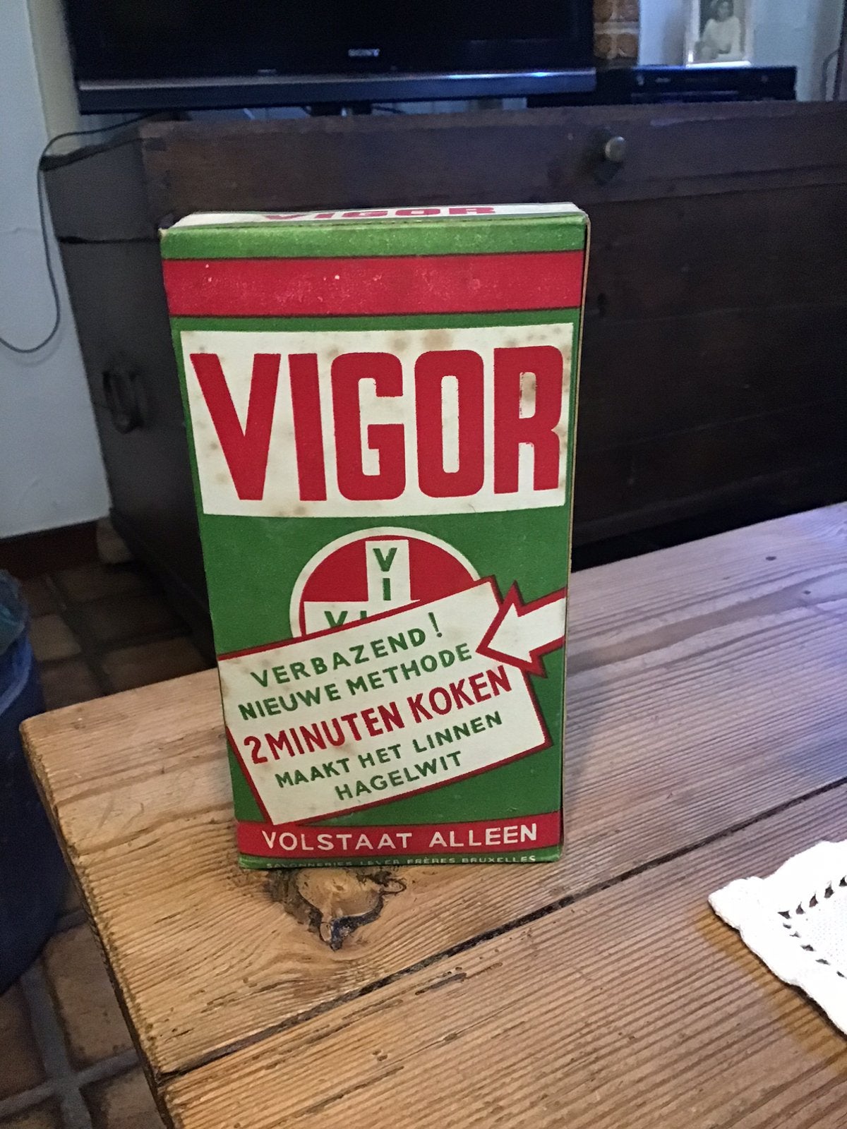 Vintage pakket waspoeder Vigor, Verzamelen, Ophalen of Verzenden, Zo goed als nieuw