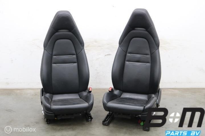 Zwarte ledere voorstoelen Porsche Panamera OEM, Auto-onderdelen, Gebruikt