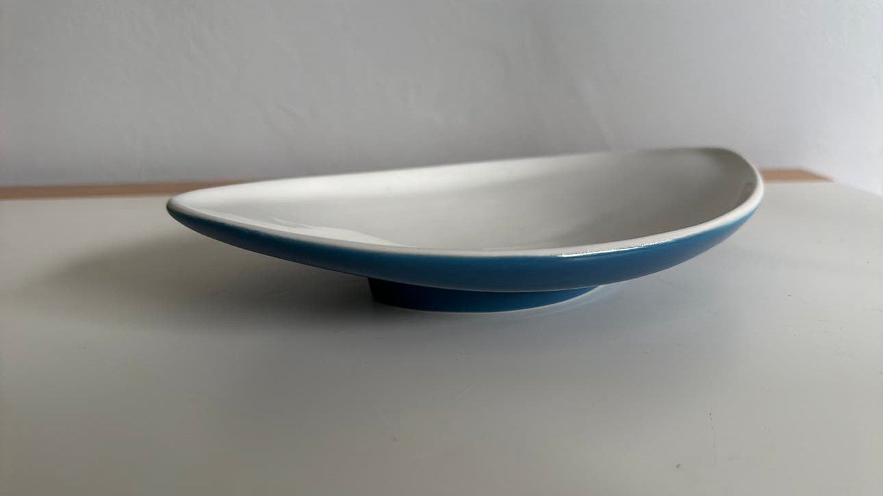 Fris Edam jubilant blauw serveerschaaltje, Ophalen of Verzenden