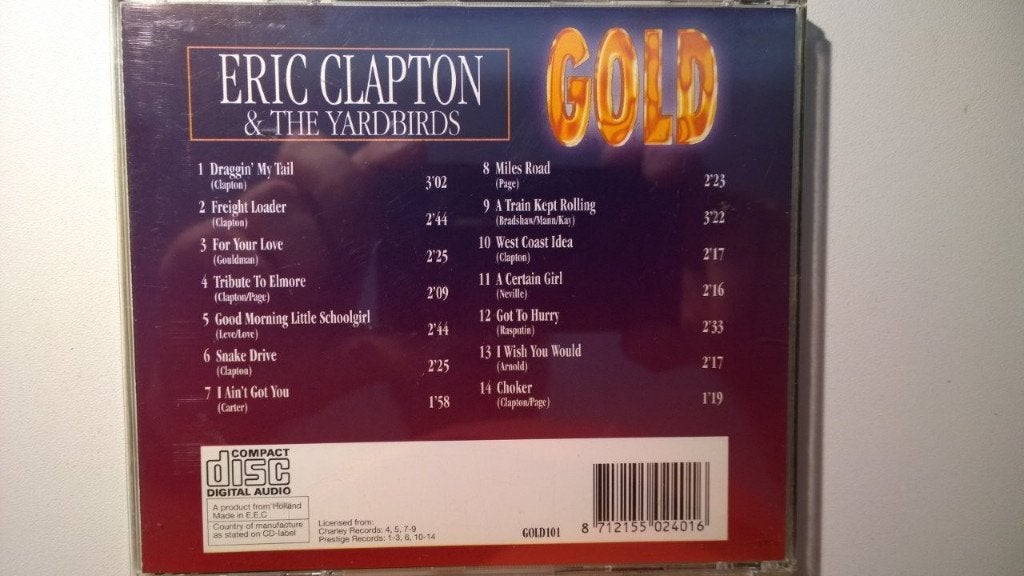 Eric Clapton & The Yardbirds - Gold, Ophalen of Verzenden, Zo goed als nieuw, Poprock, Album