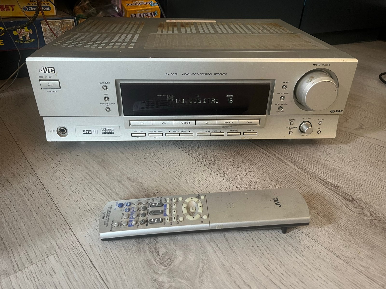 JVC RX-5052 Audio/Video Control Receiver met afstandsbedieni, Audio, Tv en Foto, Versterkers en Receivers, Gebruikt, JVC, Ophalen of Verzenden