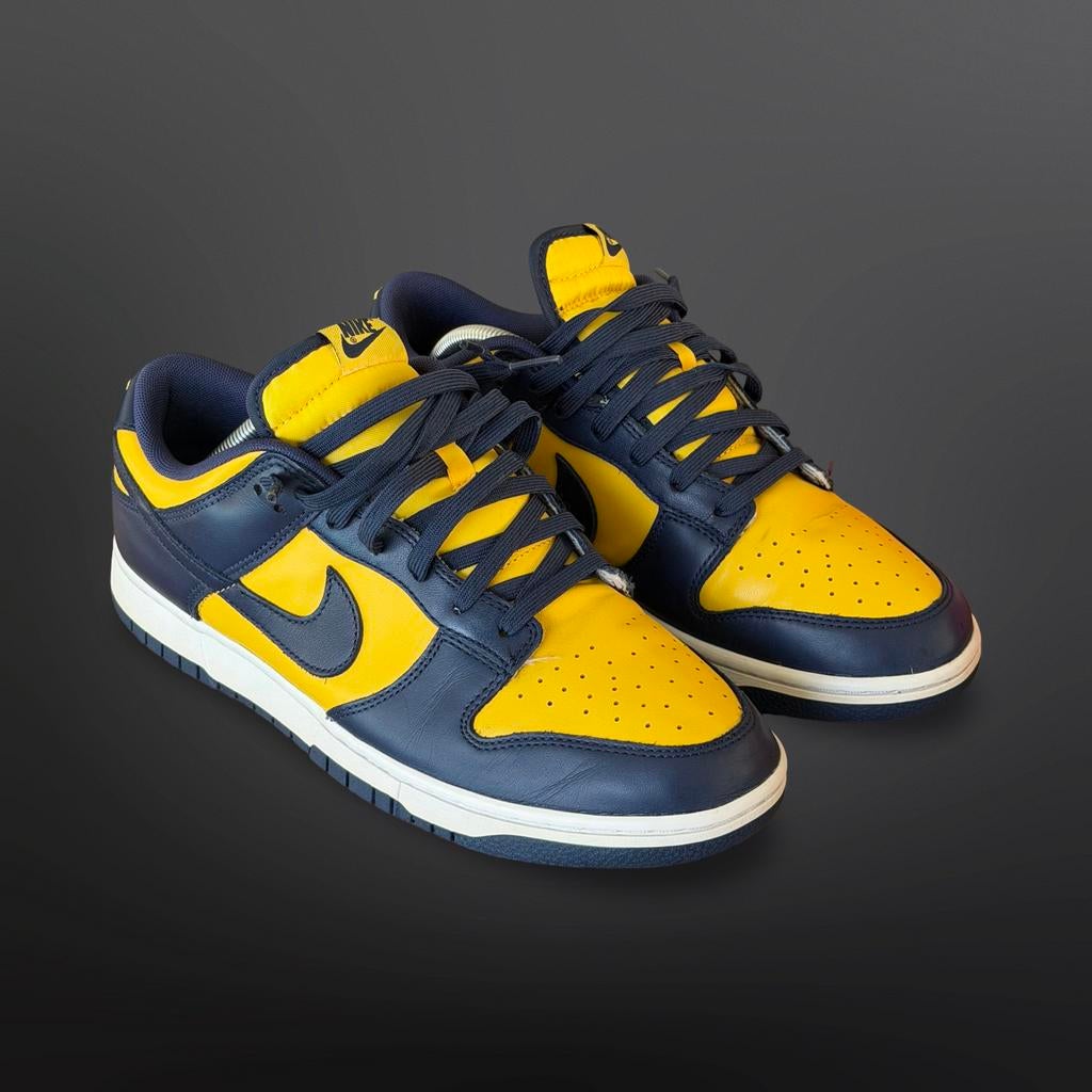 Nike Dunk Low Retro "Michigan" sneakers, Kleding | Heren, Schoenen, Ophalen of Verzenden, Zo goed als nieuw, Blauw, Sneakers of Gympen