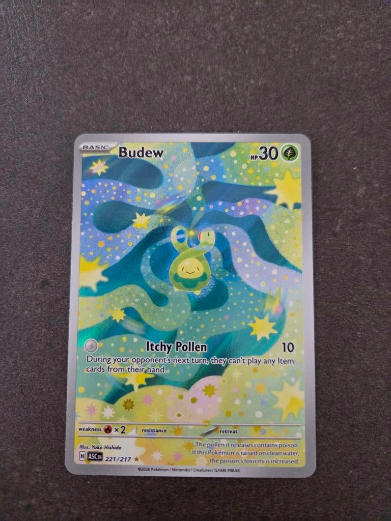 Pokemon kaart Budew full art, Ophalen of Verzenden, Zo goed als nieuw