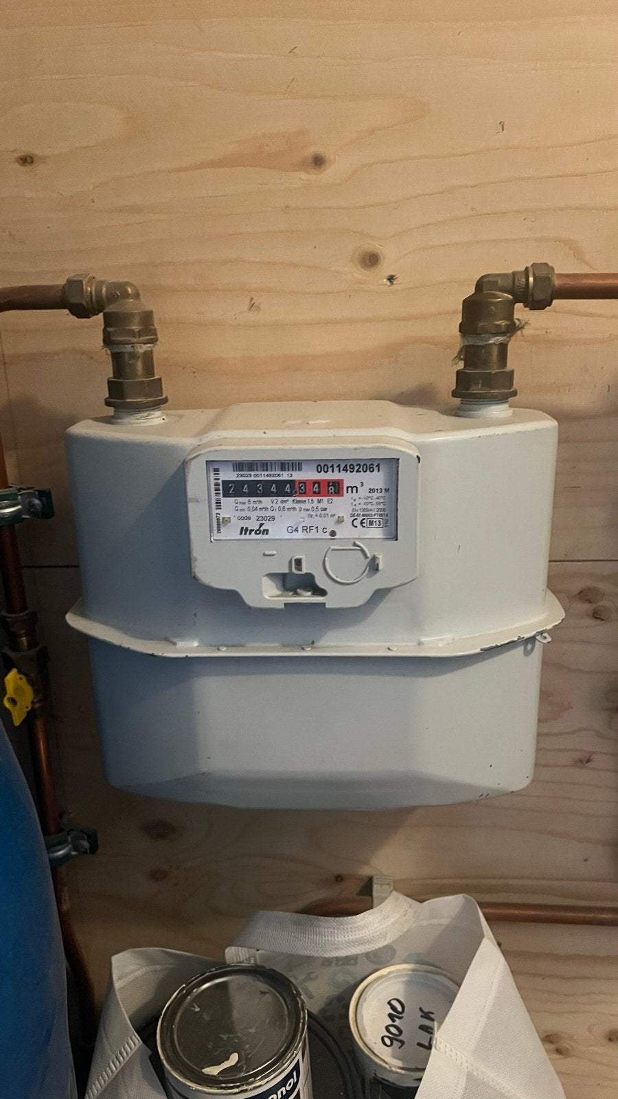 Gas tussenmeter te koop - Itron G4 RF1 C, Ophalen of Verzenden, Gebruikt, Overige meters