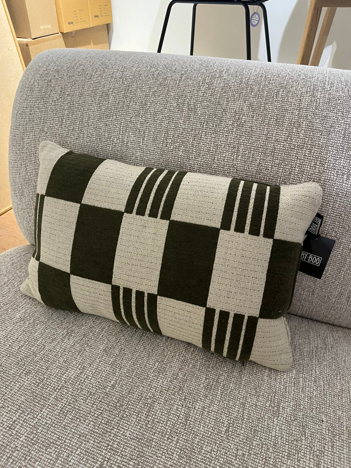 By-Boo sierkussen Twist, Groen, Info@by-boo.com, By-Boo, Nieuw, Rechthoekig