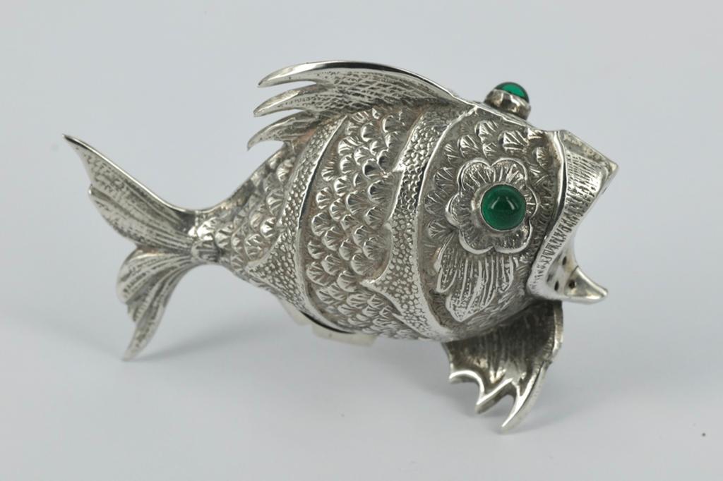 ZILVEREN STROOIBUSJE  , VIS, Ophalen of Verzenden, Zilver