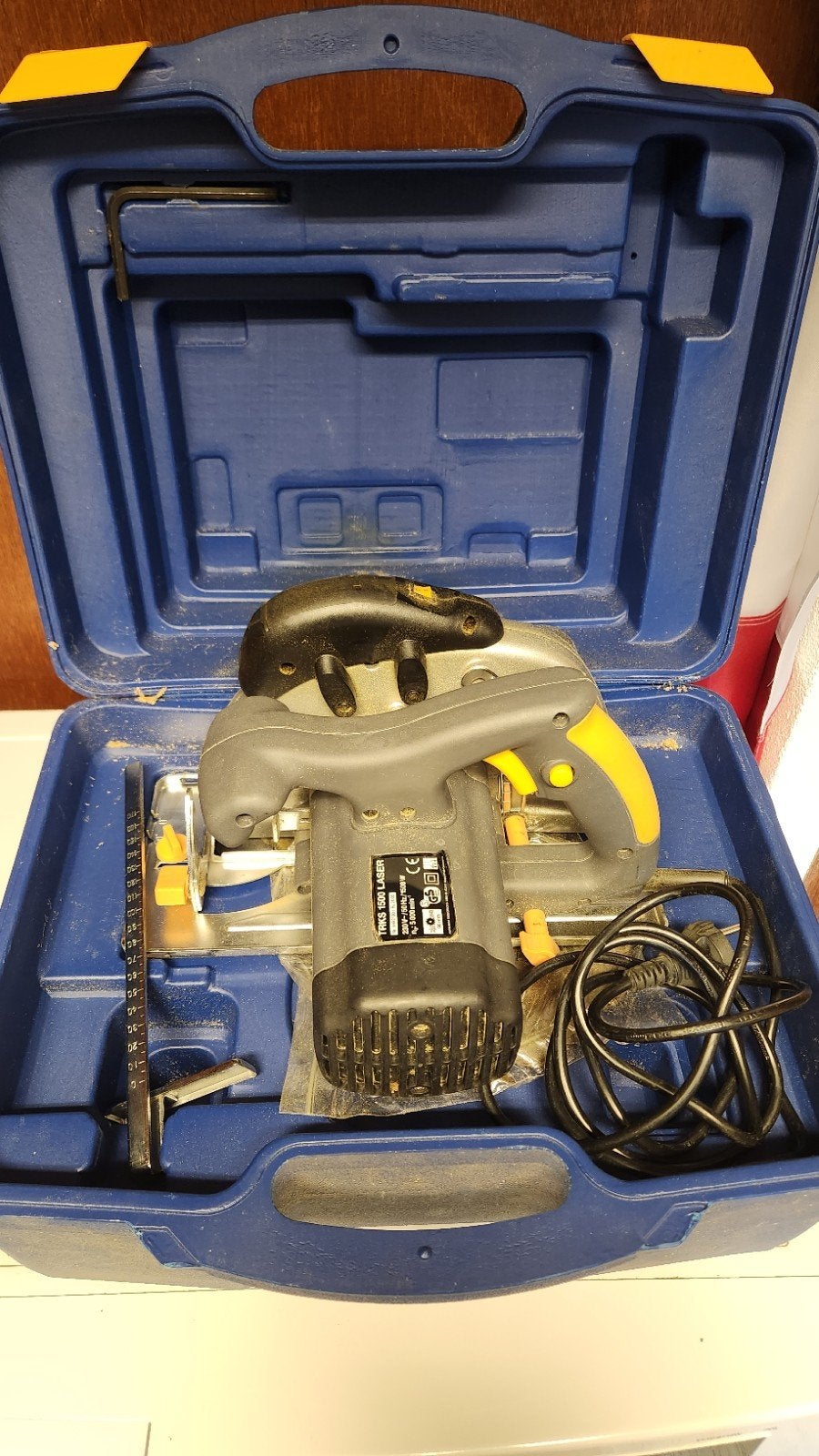 TRKS 1500 LASER Cirkelzaag 1500W met koffer, Ophalen, Gebruikt, Cirkelzaag, 30 tot 70 mm