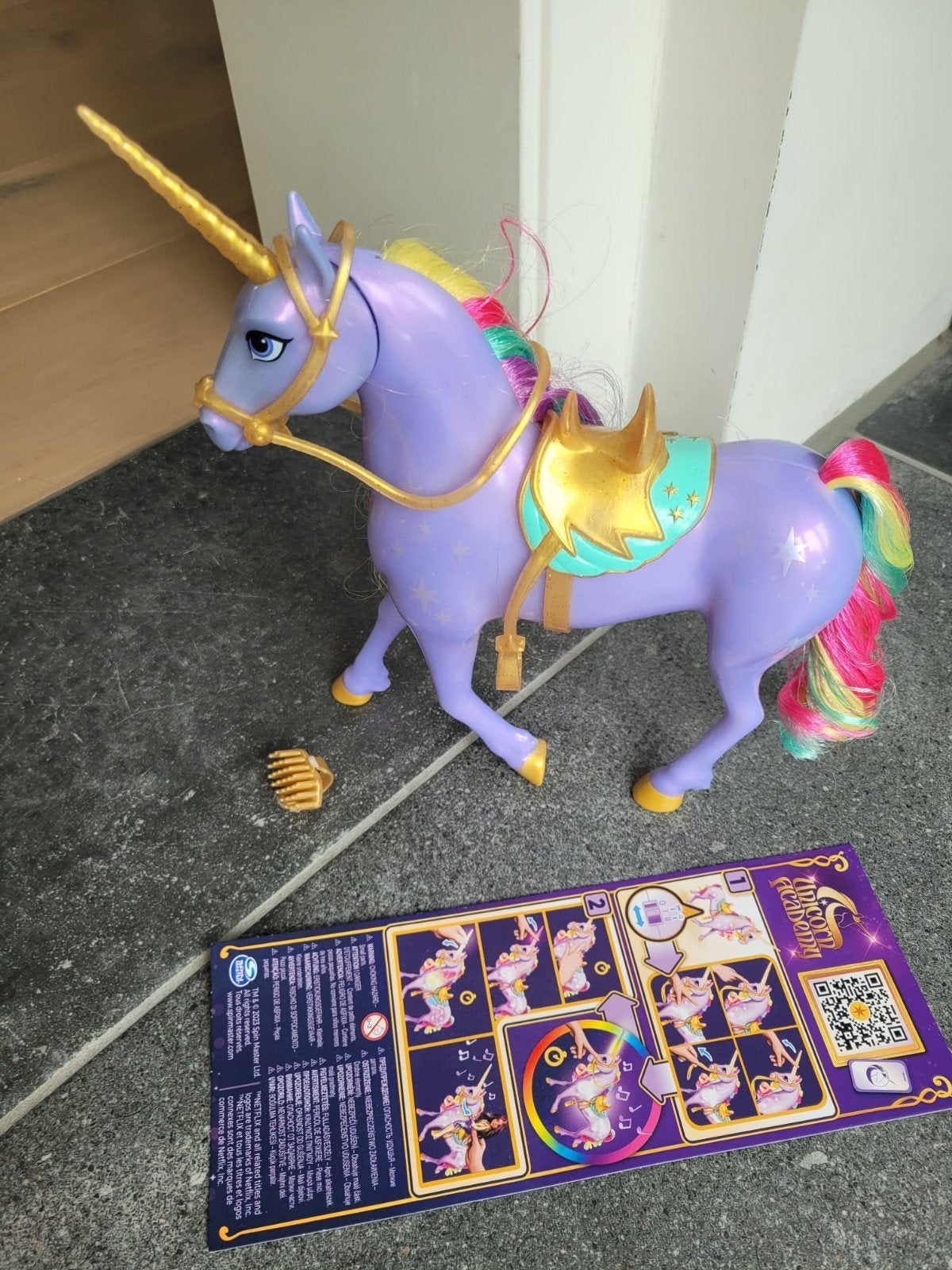 Unicorn Academy Speelgoed Eenhoorn met Geluid en Licht, Ophalen of Verzenden, Zo goed als nieuw, Meisje