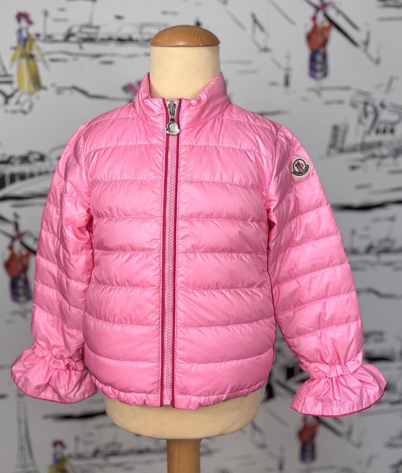 Moncler Nadege roze donsjas tussenseizoen maat 4, Moncler EU, Meisje, Ophalen of Verzenden, Zo goed als nieuw