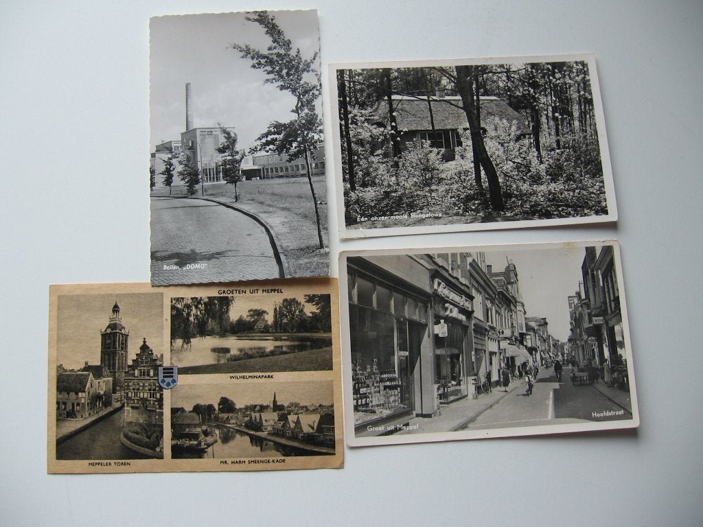 24 Zwart/wit ansichtkaarten,ook uit Drenthe, Ophalen of Verzenden, 1940 tot 1960, Ongelopen, Drenthe