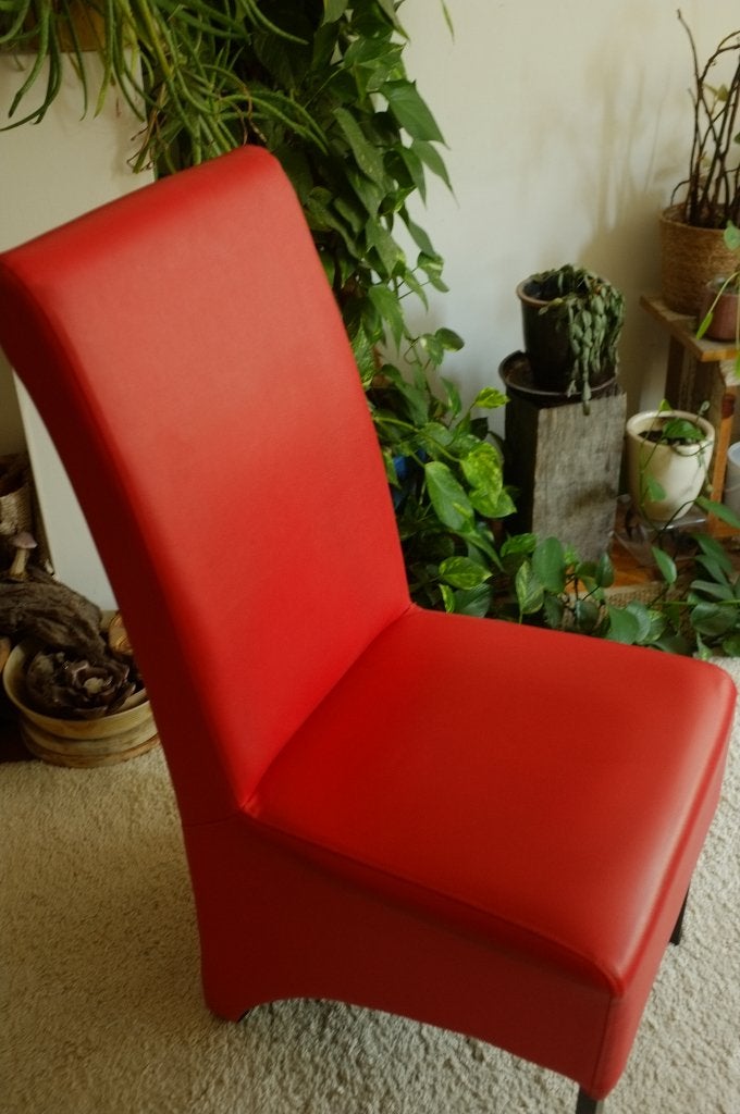 Losse rode fauteuil van leer ~ Rotterdam, Huis en Inrichting, Fauteuils, Zo goed als nieuw, Leer, Minder dan 50 cm, 100 tot 125 cm