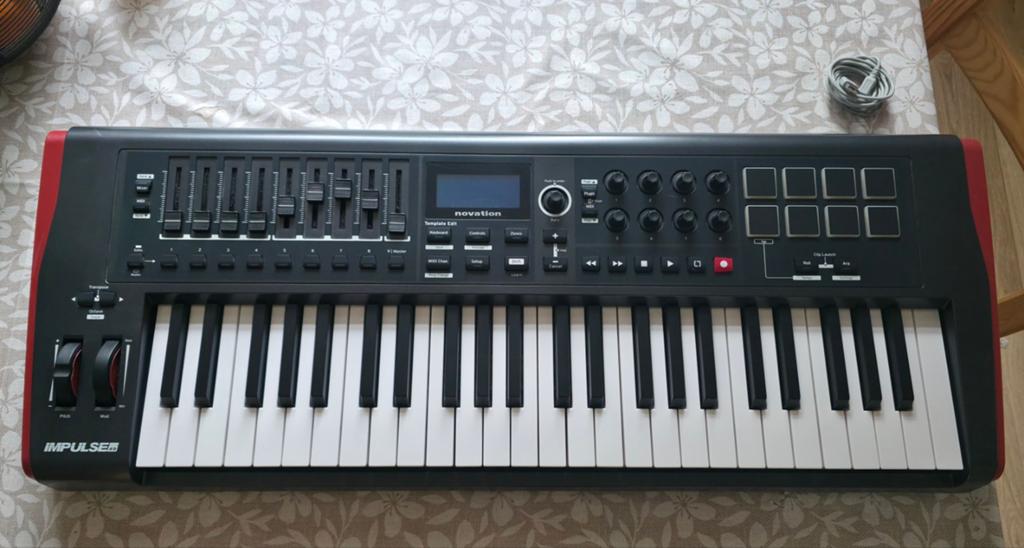 Novation Impulse 49 Usb Midi Controller Keyboard, Midi-aansluiting, Zo goed als nieuw, Ophalen, 49 toetsen