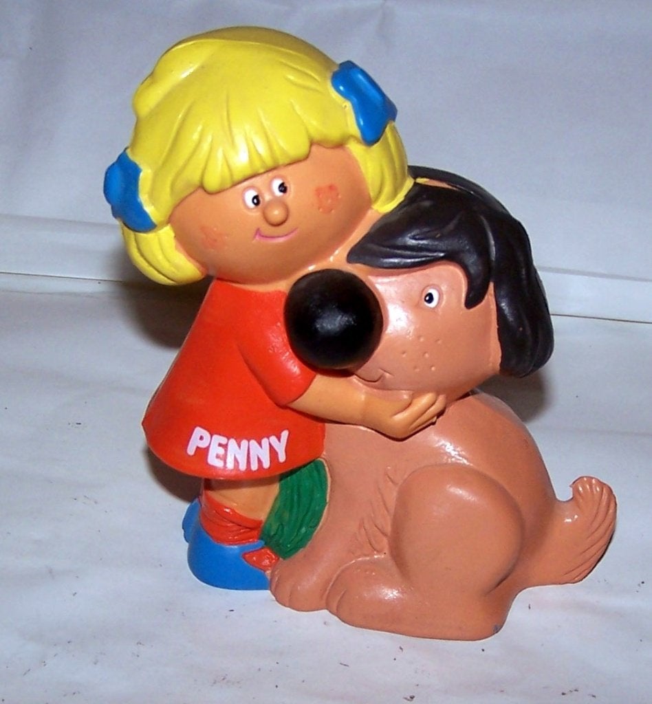 Vintage Penny spaarpot. Nwst., Ophalen of Verzenden, Zo goed als nieuw, Kunststof
