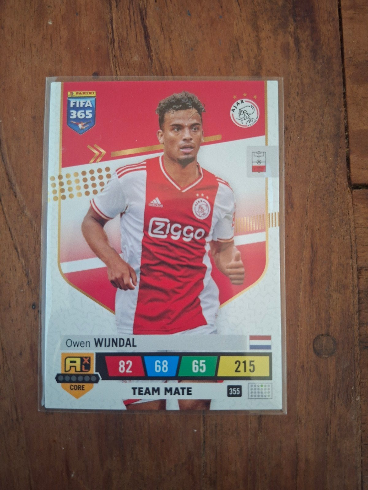 Panini FIFA 365 Owen Wijndal Team Mate Ajax Voetbalkaart, Ophalen of Verzenden, Zo goed als nieuw, Ajax, Spelerskaart
