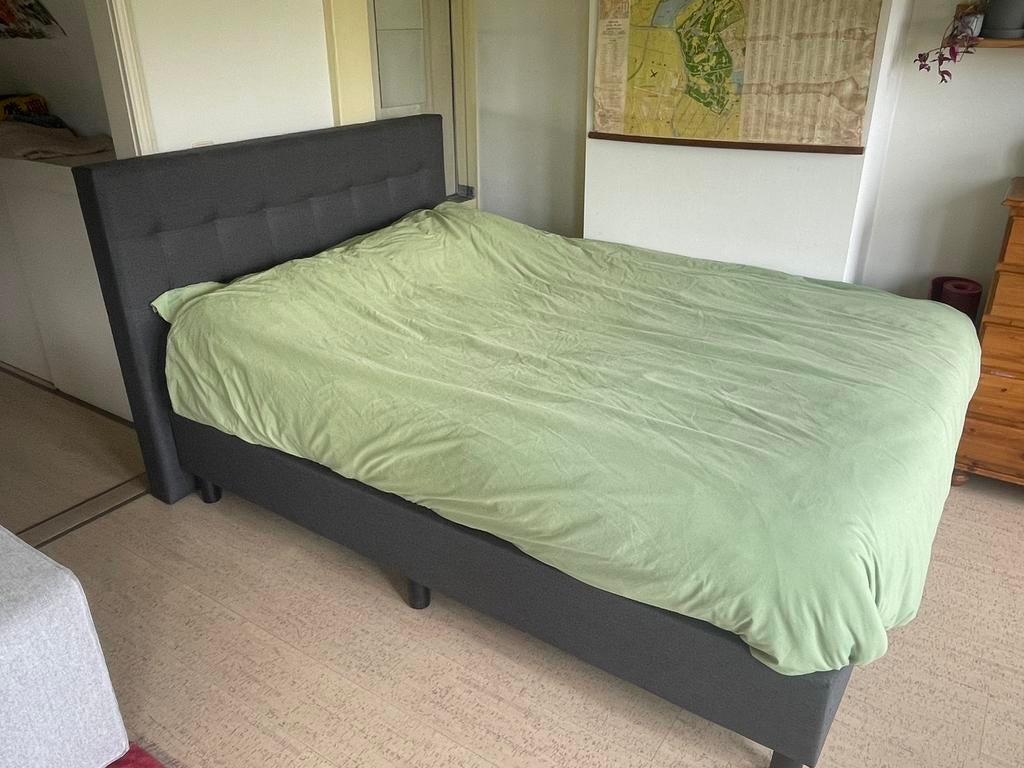 Tweepersoons Bed Boxspring Narvik 140x200, Ophalen, Zo goed als nieuw, Tweepersoons, 200 cm