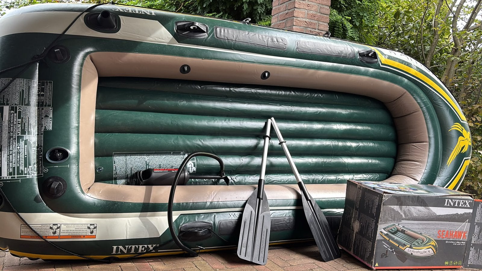 Intex Seahawk 4 opblaasboot – compleet met peddels en pomp, Opblaasbaar, Drie personen of meer, Overige typen, Ophalen of Verzenden