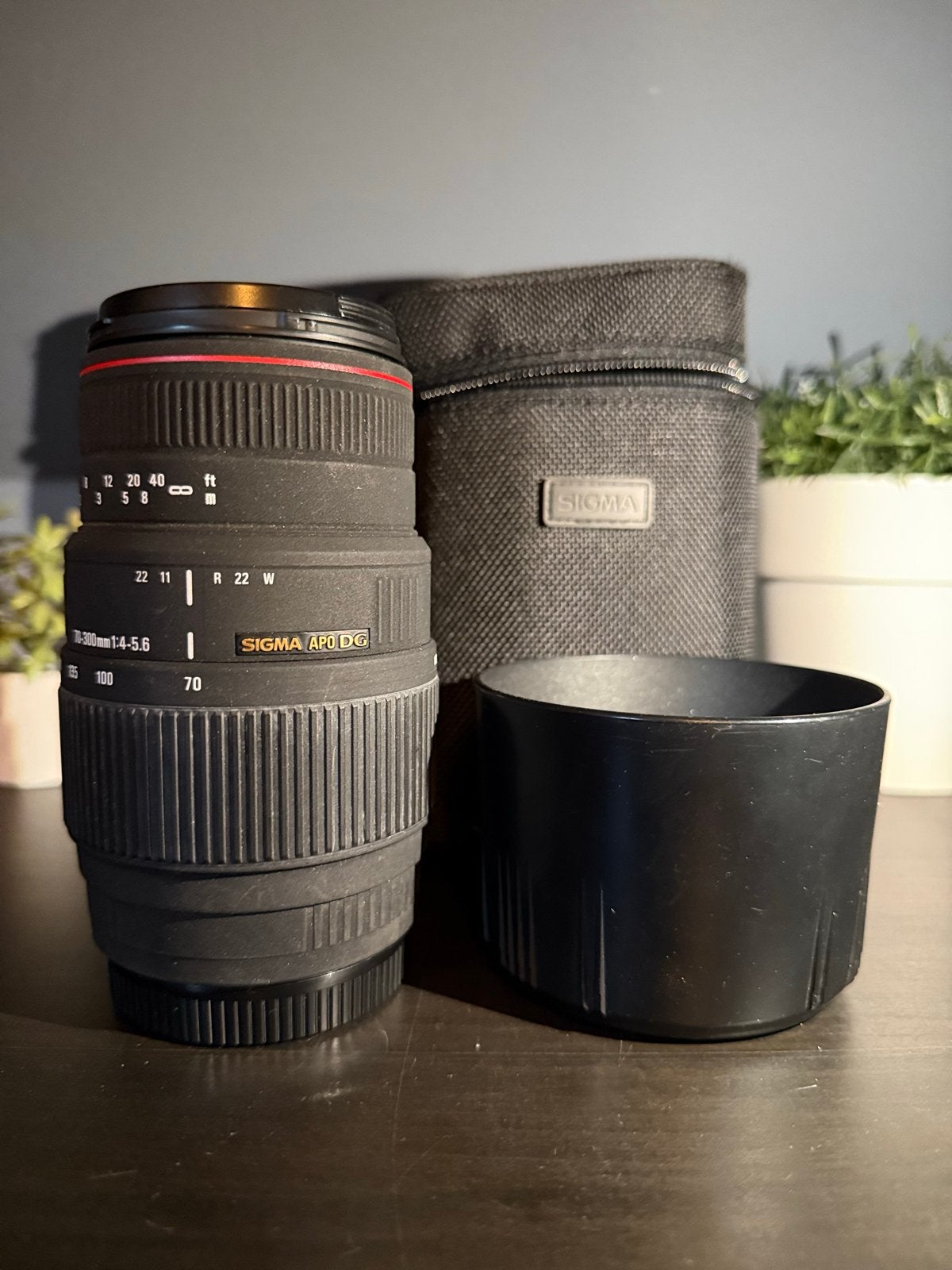 Sigma 70-300mm f/4-5.6 DG APO Macro Lens Canon EF, Sigma, Zo goed als nieuw, Lensdoppen, Canon EF