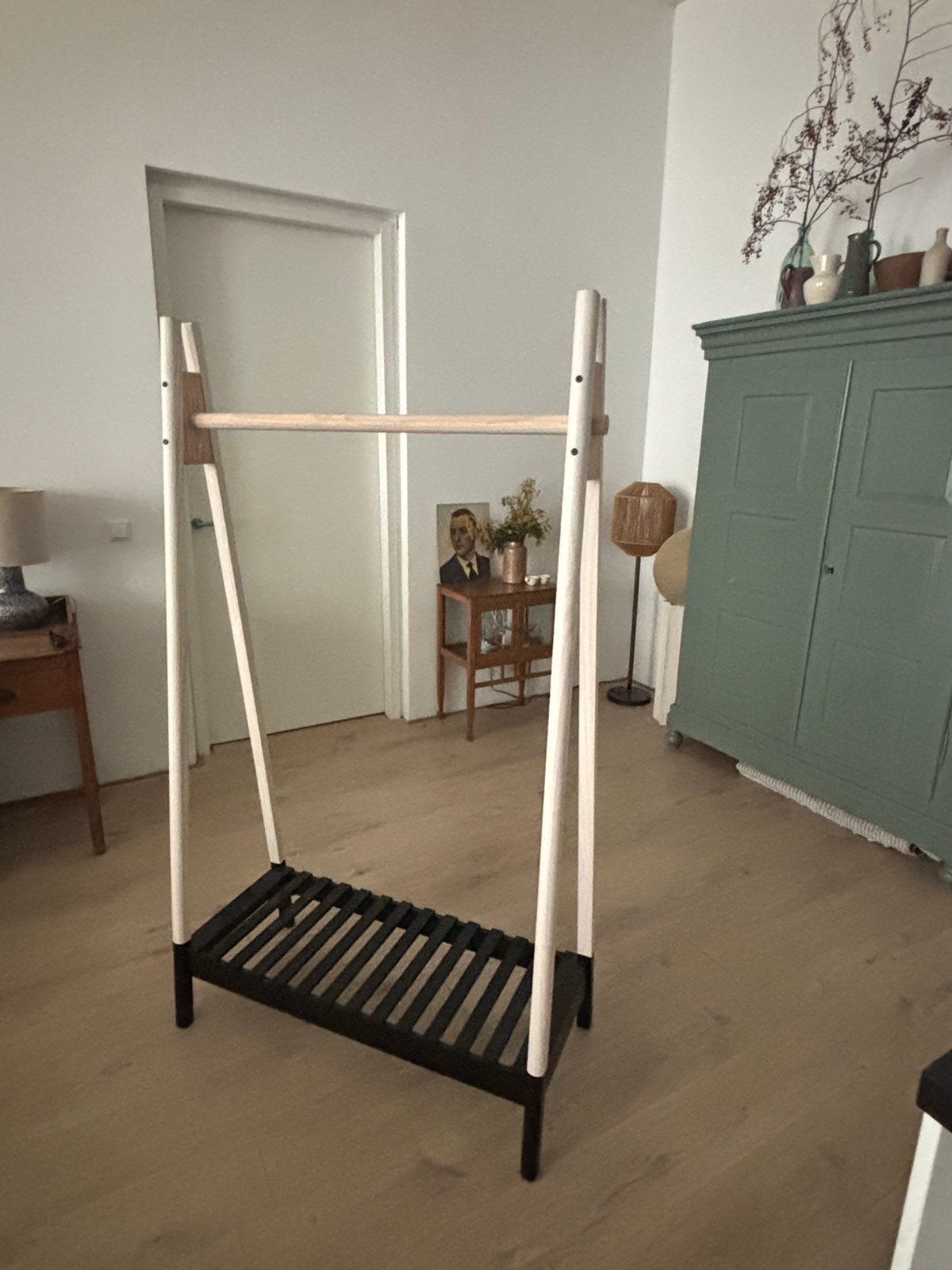 Kledingrek / Kapstok van hout, Kleding | Dames, Ophalen, Zo goed als nieuw