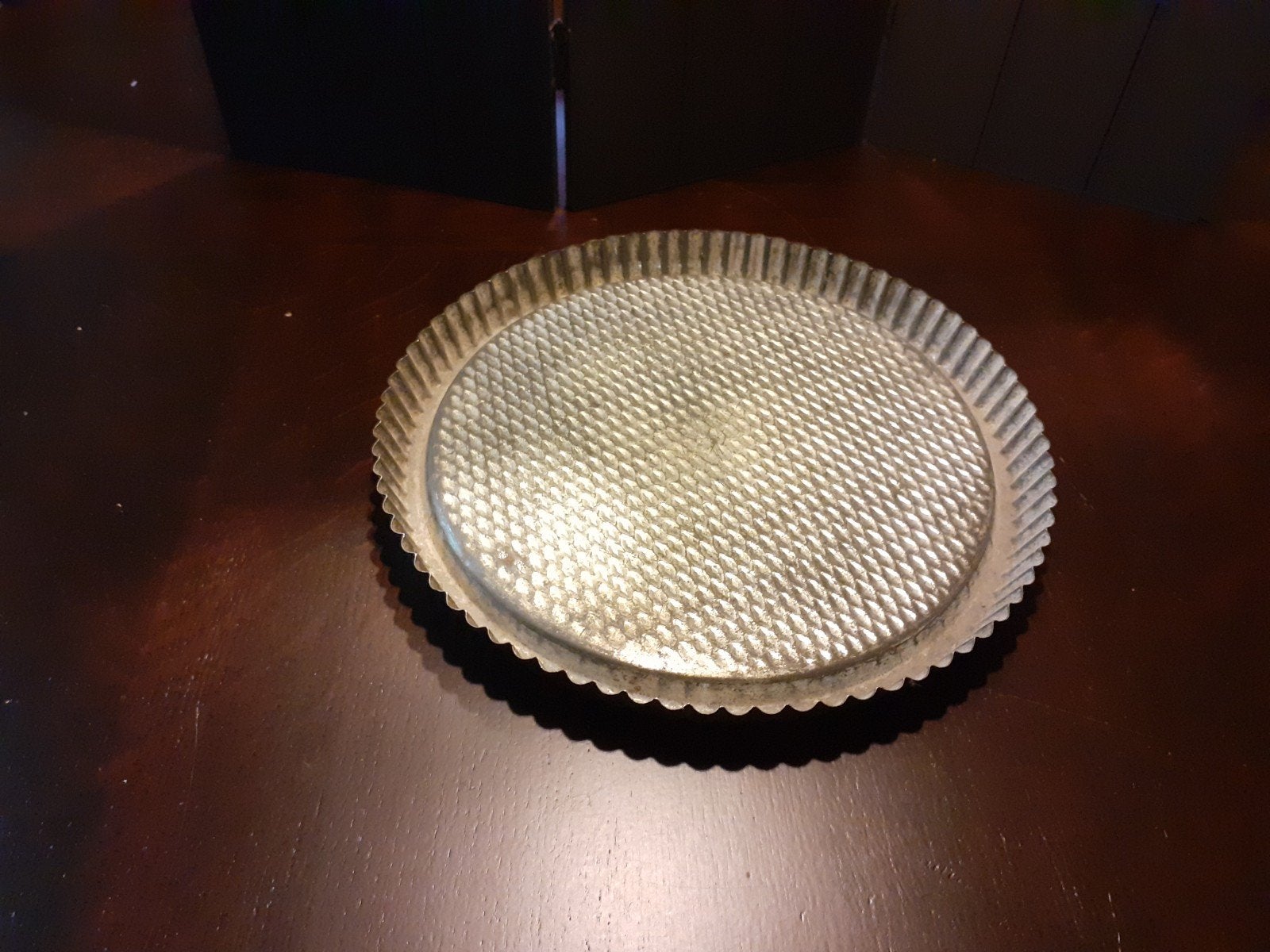 Vintage brocante bakvorm, taartvorm met gekartelde rand, Ophalen of Verzenden