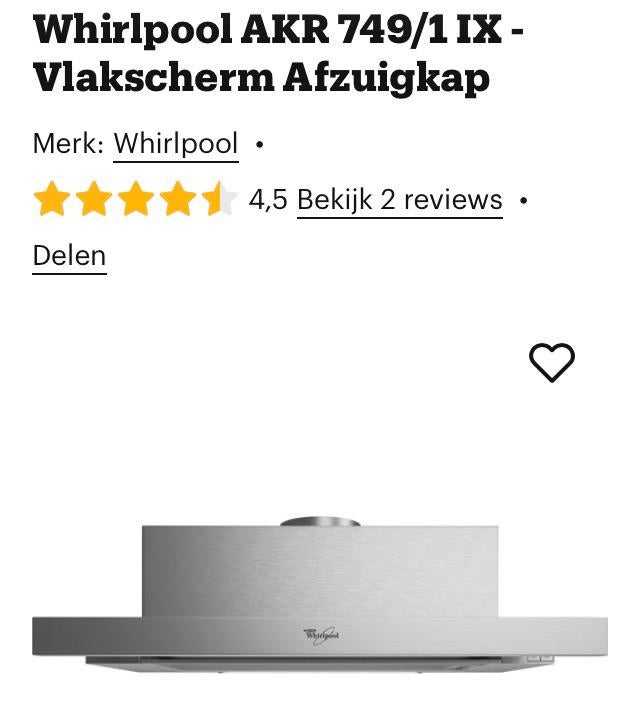 Whirpool afzuigkap / met koolstoffilter, Poland, Onderbouw afzuigkap, Nieuw, Ophalen of Verzenden