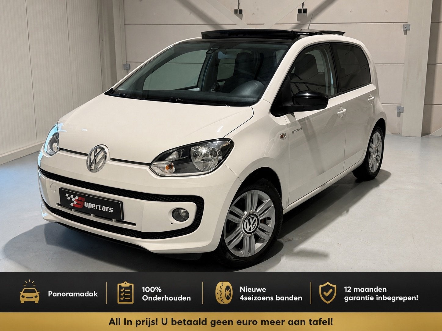 Volkswagen Up! 1.0 Groove UP! |PANO|P.Sensor|CRUISE|NAVI|, Auto's, Volkswagen, Voorwielaandrijving, Euro 5, Gebruikt, 840 kg