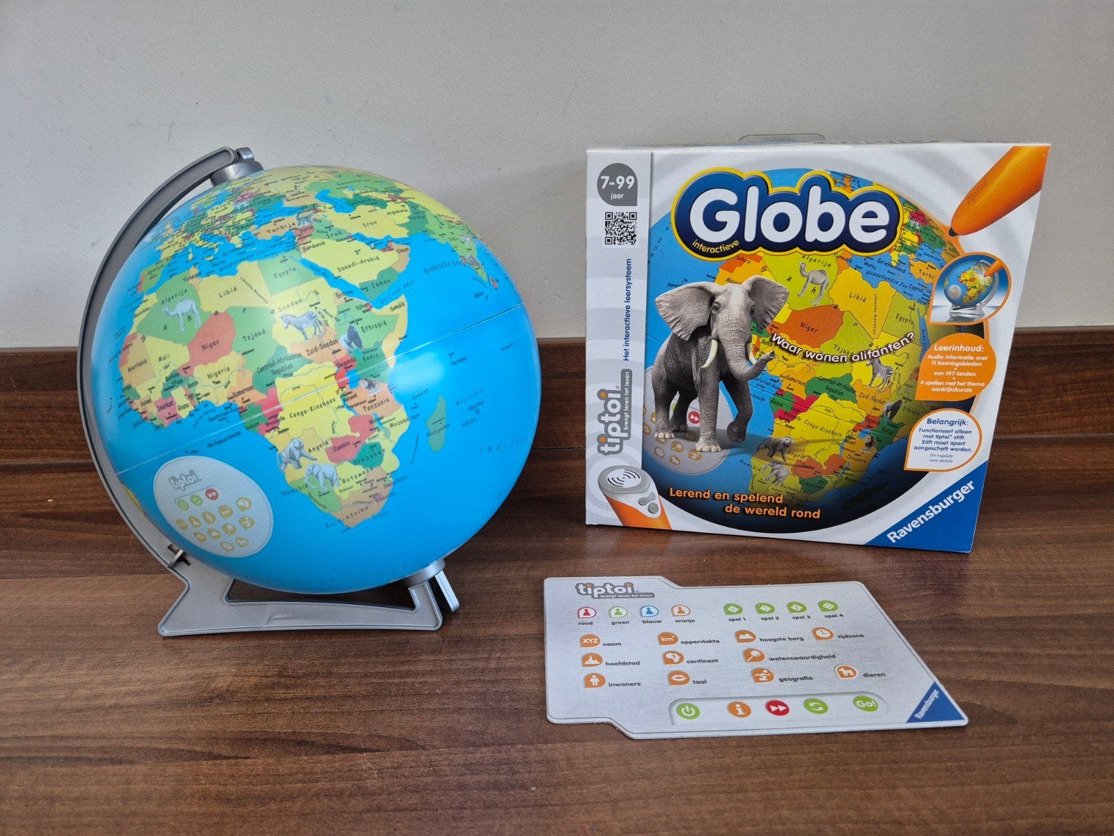 Tiptoi Globe Interactieve Wereldbol Ravensburger, Ophalen of Verzenden, Zo goed als nieuw, Taal en Lezen