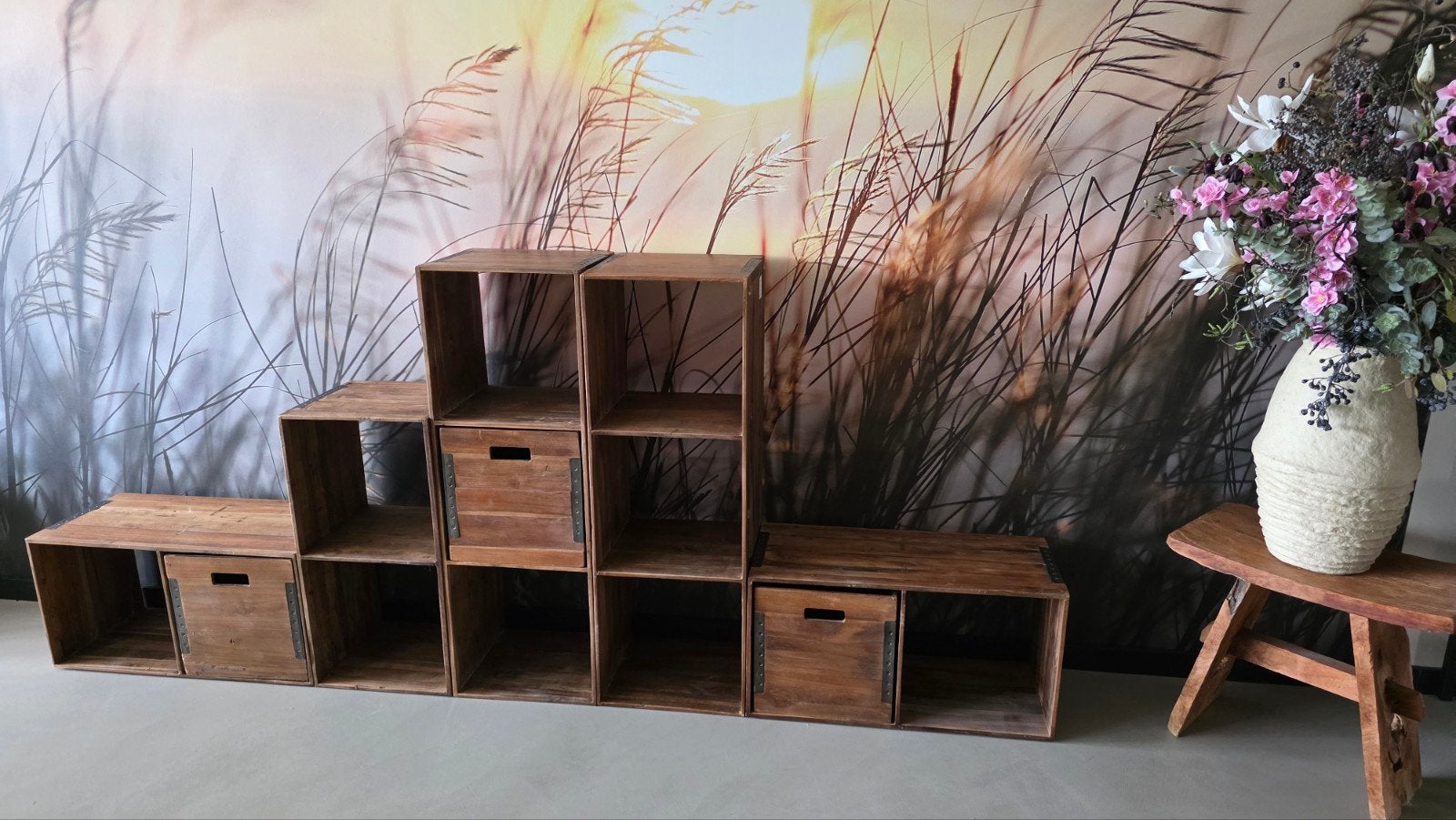 SOTTRUE Teak Elementen Kast - Modulair Opbergsysteem, Ophalen, Gebruikt