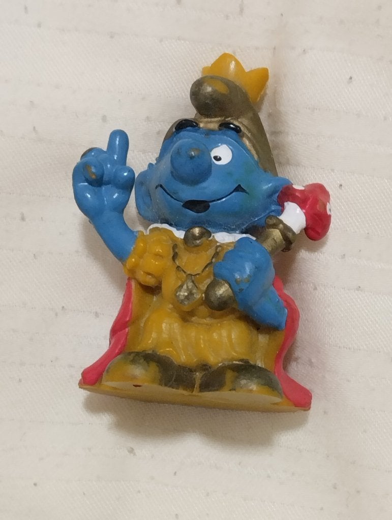keizer smurf 1978 portugal, Ophalen of Verzenden, Gebruikt, Overige Smurfen, Poppetje, Figuurtje of Knuffel