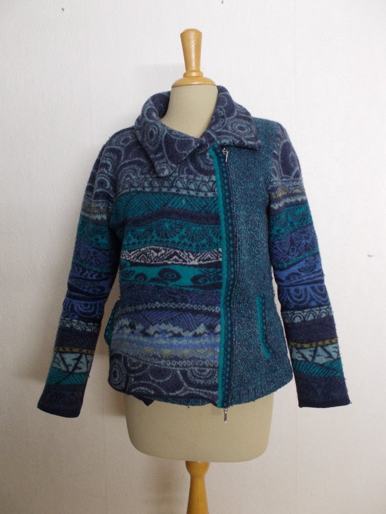 Apart 80% wollen vest van Kooi! M, Kleding | Dames, Verzenden, Gedragen, Maat 38/40 (M), Blauw