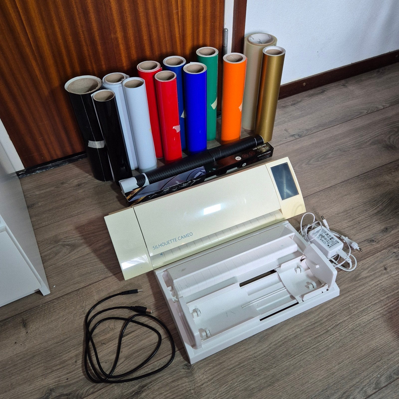 Silhouette Cameo 2 snijplotter met diverse vinylrollen, Gebruikt, Ophalen of Verzenden, Machine, Geschikt voor snijden