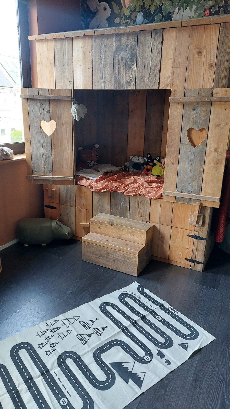 bedstee huisjesbed peuterbed kleuterbed, Kinderen en Baby's, Ophalen, 70 tot 85 cm, 140 tot 160 cm, Zo goed als nieuw