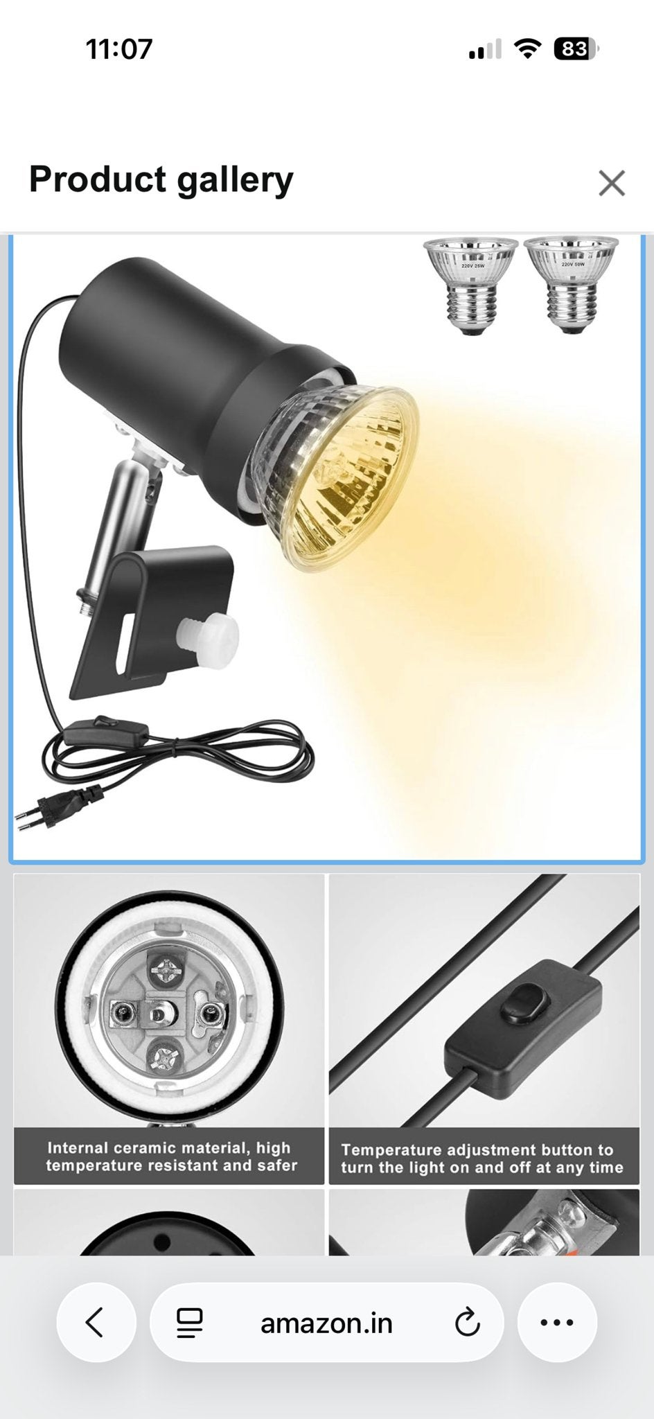 Zacro warmtelamp reptielen incl lampen, Dieren en Toebehoren, Ophalen of Verzenden, Nieuw