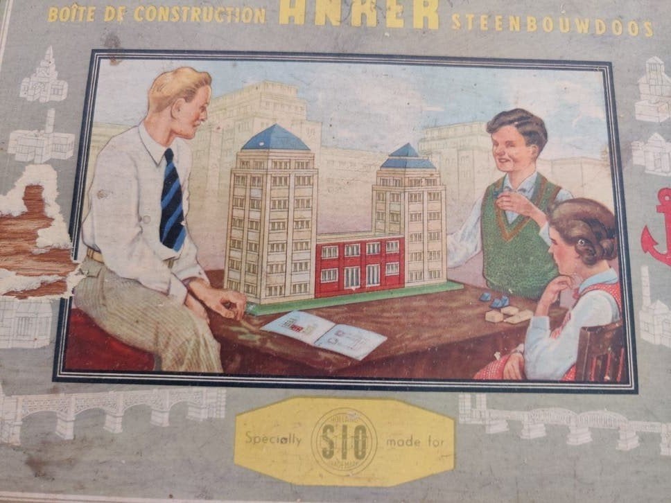 Anker bouwdoos stenen blokken no.4 - Vintage constructieset, Ophalen of Verzenden, Gebruikt, Overige merken