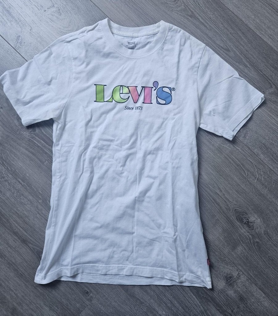 shirt Levi's, Wit, Ophalen of Verzenden, Zo goed als nieuw, Korte mouw