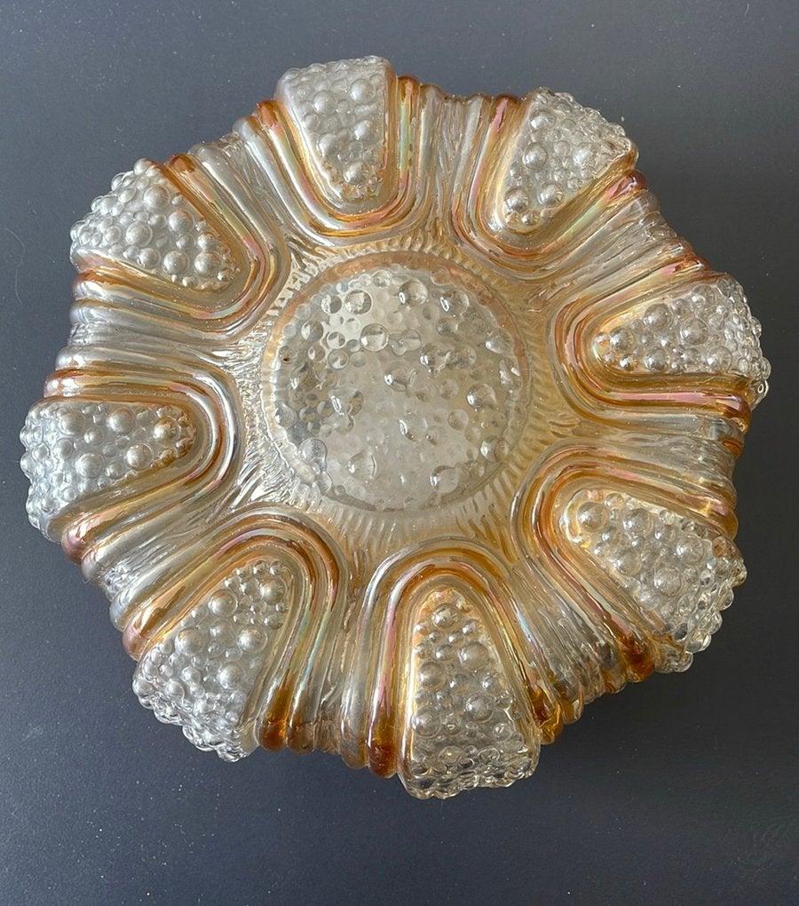 Plafond lamp vintage, Huis en Inrichting, Lampen | Plafondlampen, Ophalen, Zo goed als nieuw, Glas