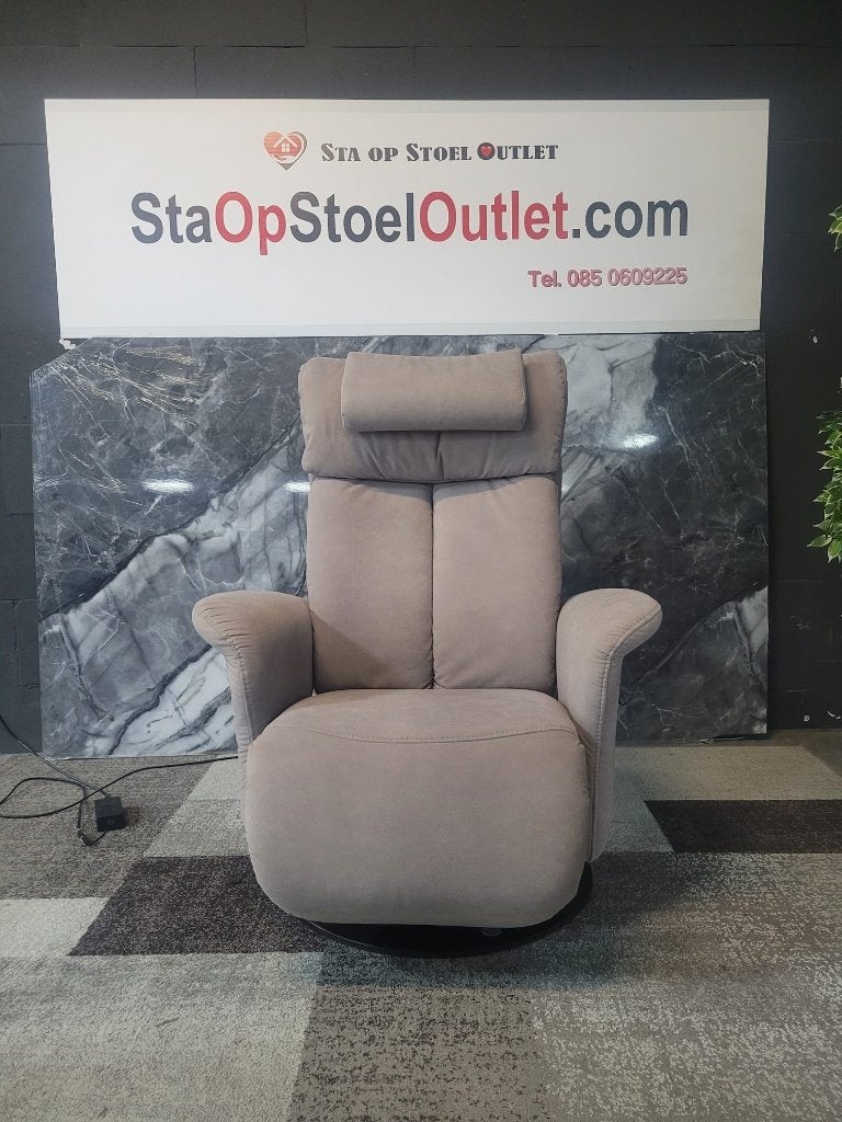Staopstoel Meubelzorg taupe stof, Minder dan 50 cm, Minder dan 75 cm, Ophalen of Verzenden, Zo goed als nieuw